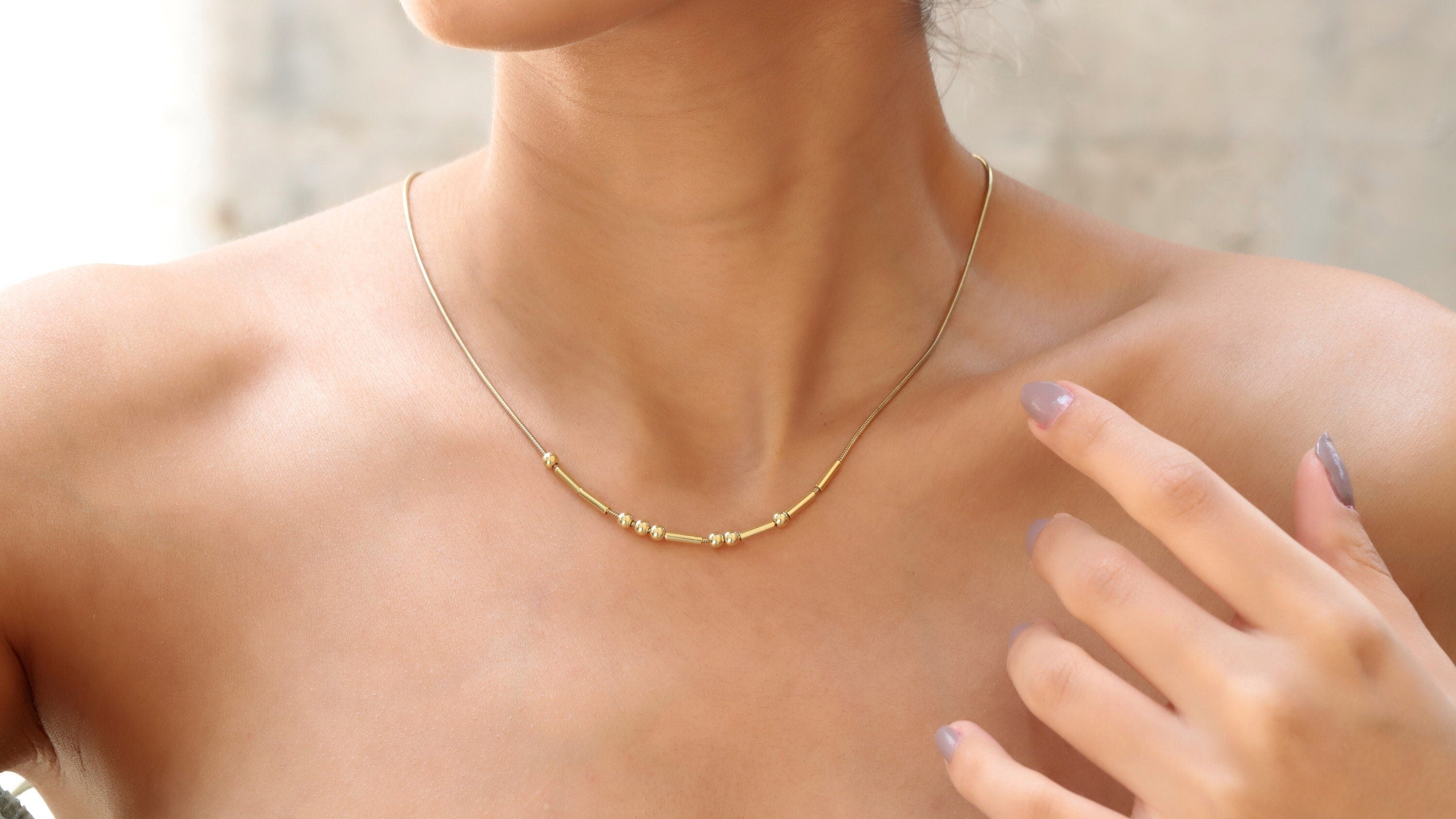 SilverGoldandRose Custom Morse Code Necklace - Personalized Hidden Message Jewelry